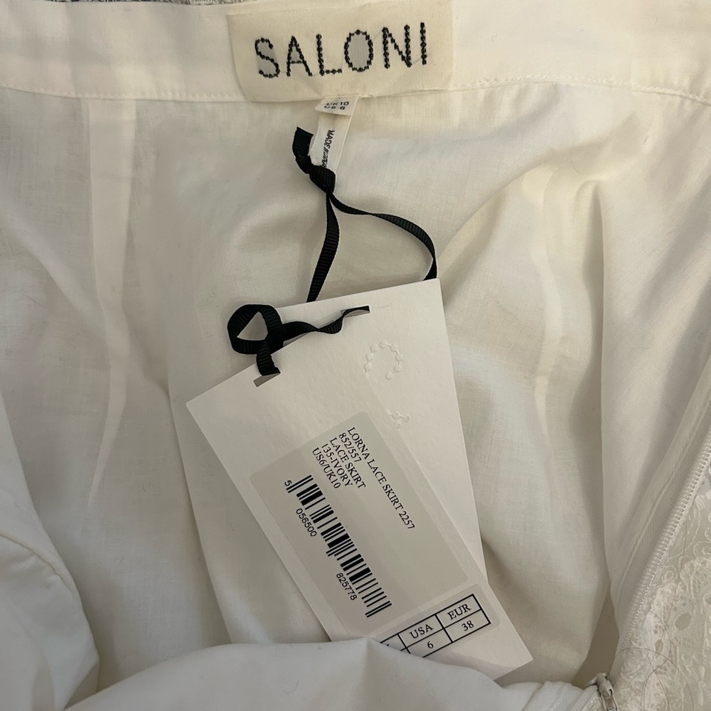 SALONI Skirt & Top in Ivory Lace, size 6 - Picture 14 of 16